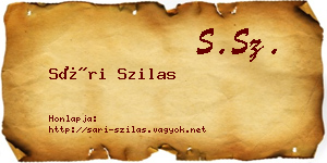 Sári Szilas névjegykártya